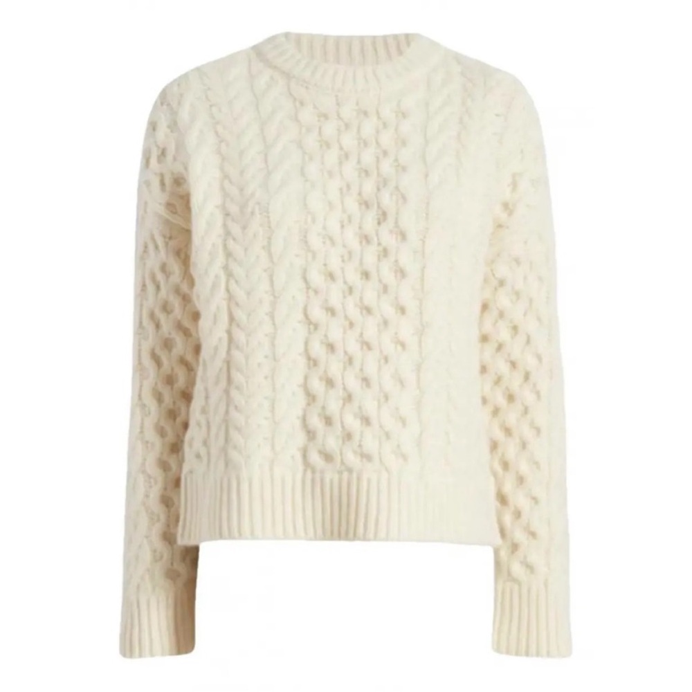 Hill House Cream Kennedy Cable Knit Sweater size medium